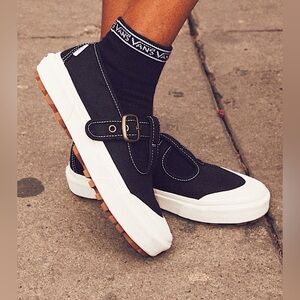 NEW VANS Style 93 Mary Jane Shoes BLACK/WHITE Size 8